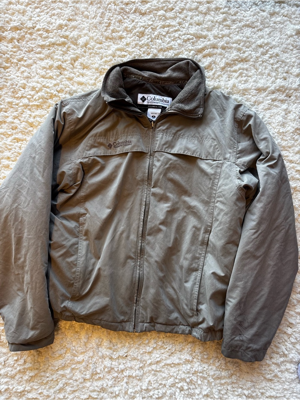 Columbia Men's Stone Green Lightweight Full-Zip Jacket